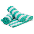 Striped Green Beach Towel 35 X 70 (Imprinted)